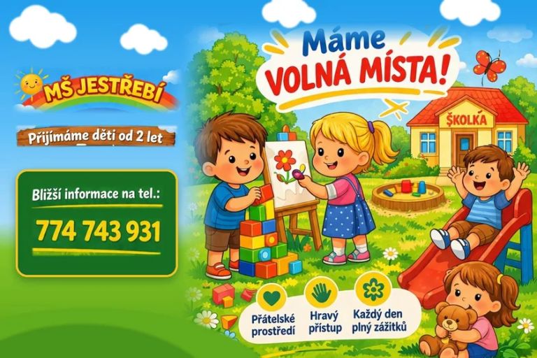 Máme volná místa ve školce