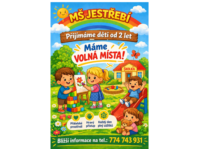 Máme volná místa ve školce